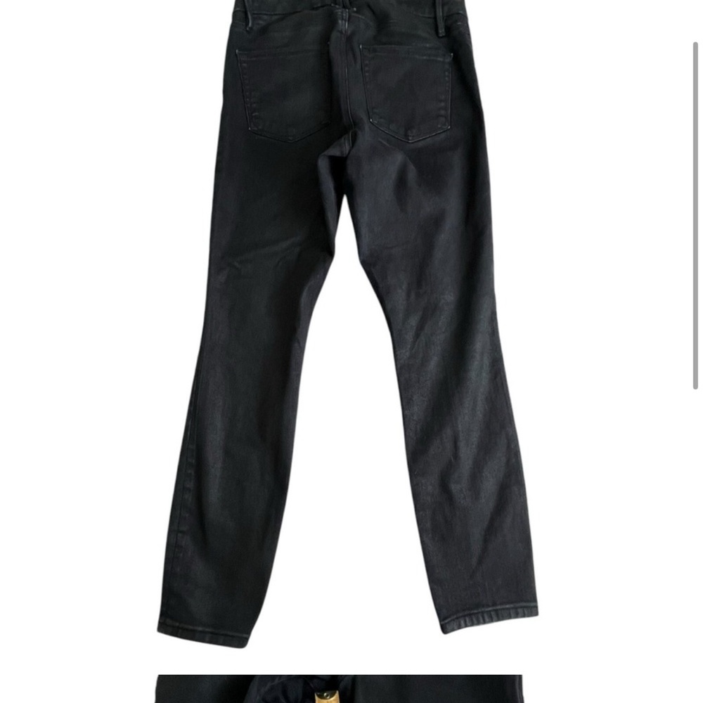 New Good American High Rise painted Black Jeans